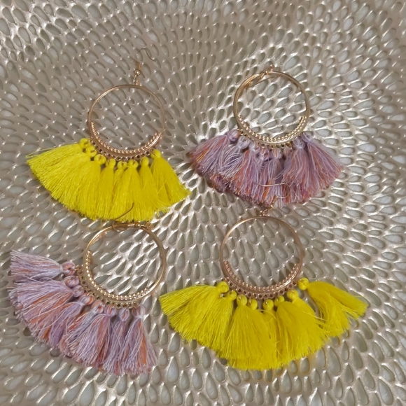 Two Pairs NEW Tassel Fashion Earrings - Picture 5 of 6